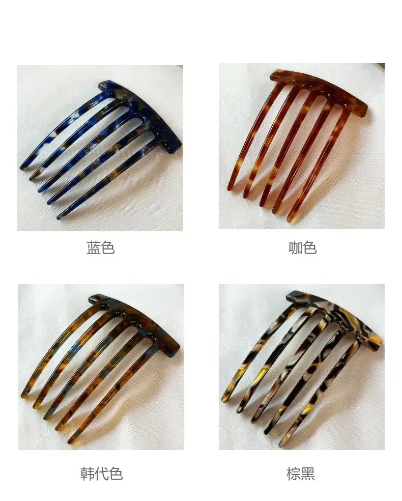 5-Teeth Hair Clip with Acrylic Design — feature 5