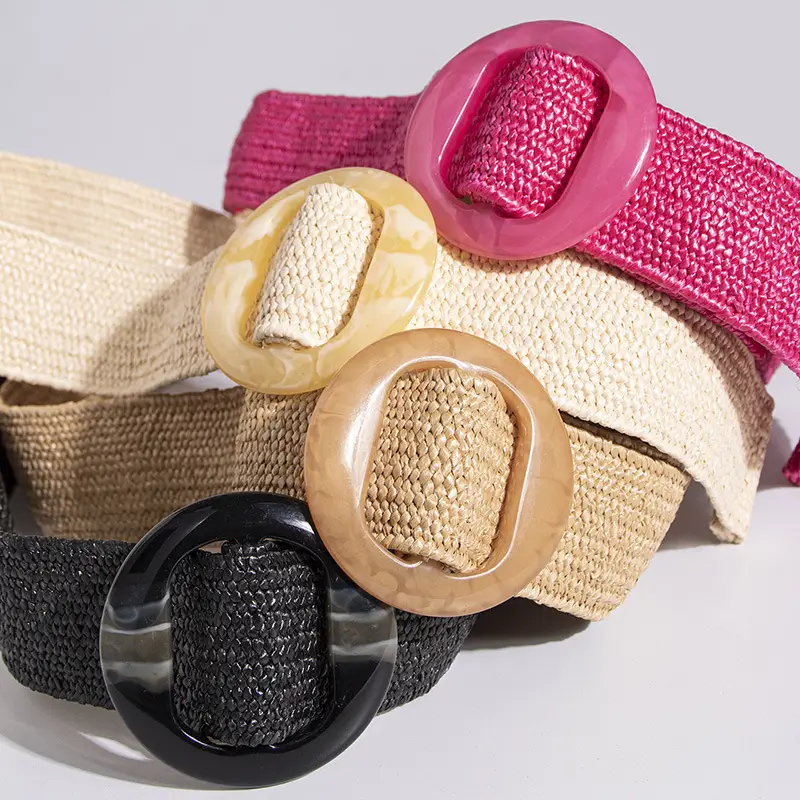 Women's Bohemian Woven Belt with Wooden Buckle - Image 8
