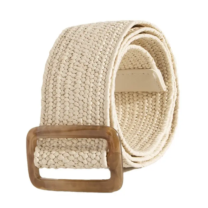 Women's Bohemian Woven Belt with Wooden Buckle - Image 11