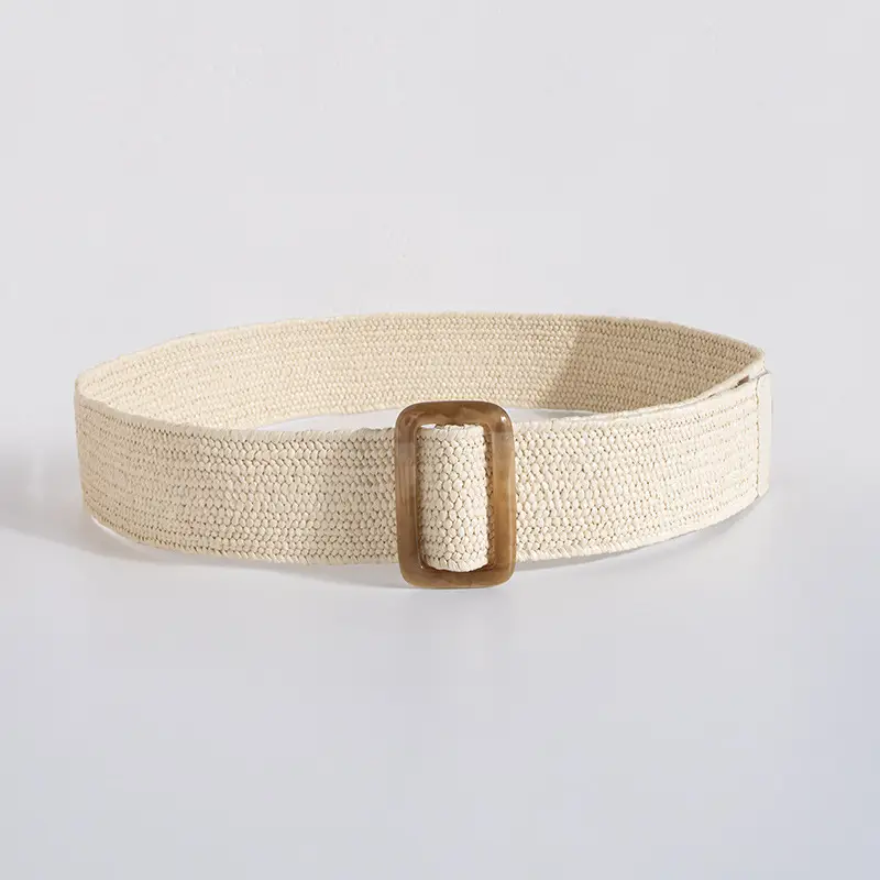 Women's Bohemian Woven Belt with Wooden Buckle — feature 12