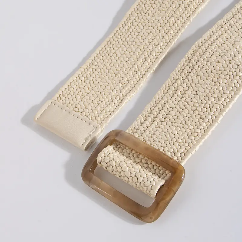 Women's Bohemian Woven Belt with Wooden Buckle — feature 13