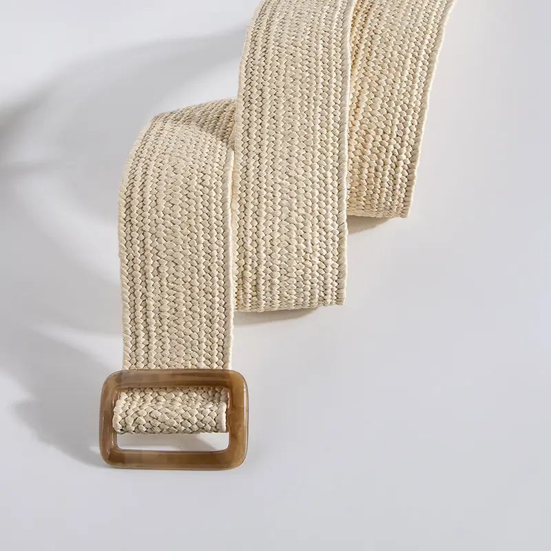 Women's Bohemian Woven Belt with Wooden Buckle — feature 14