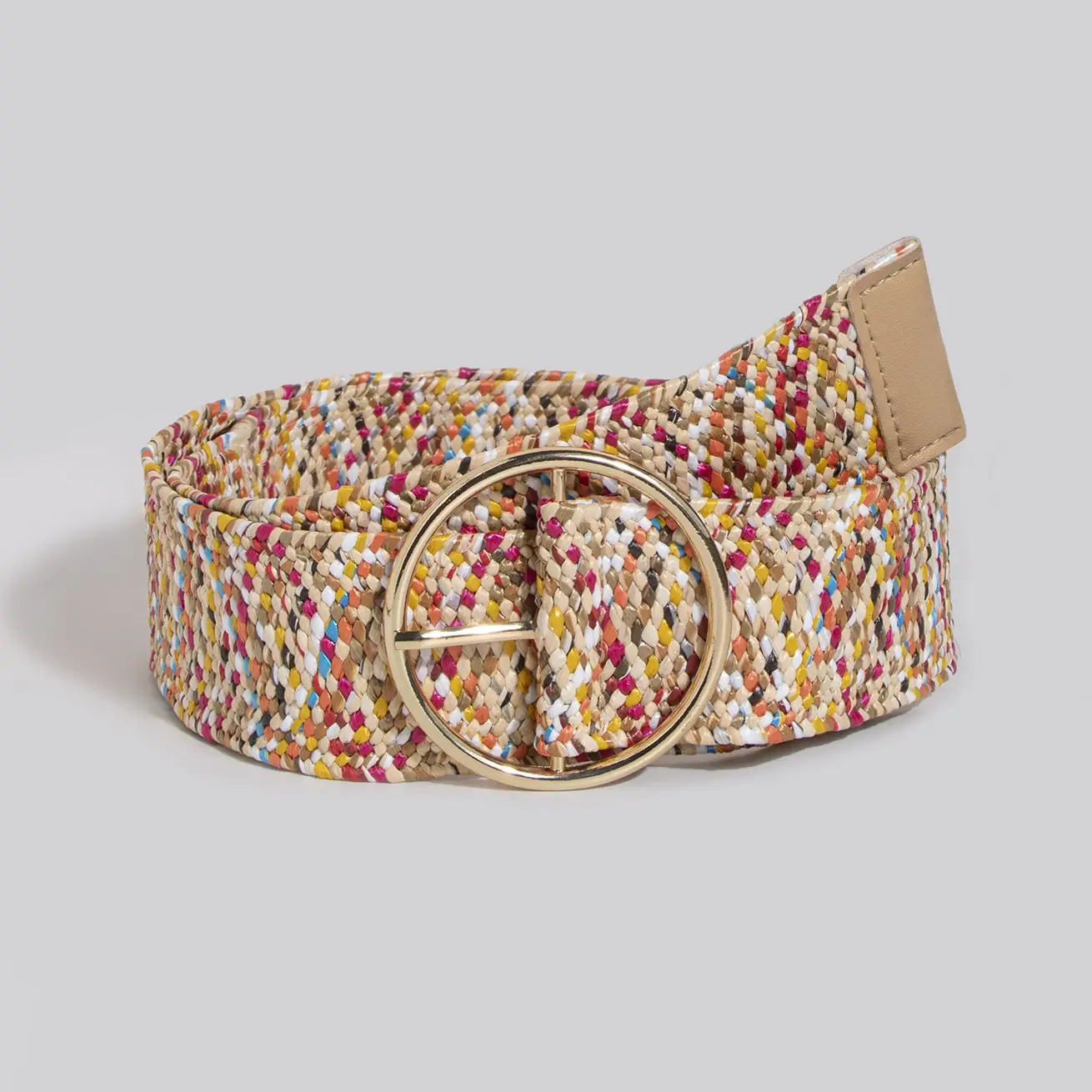 Women's Bohemian Woven Belt with Wooden Buckle — feature 7
