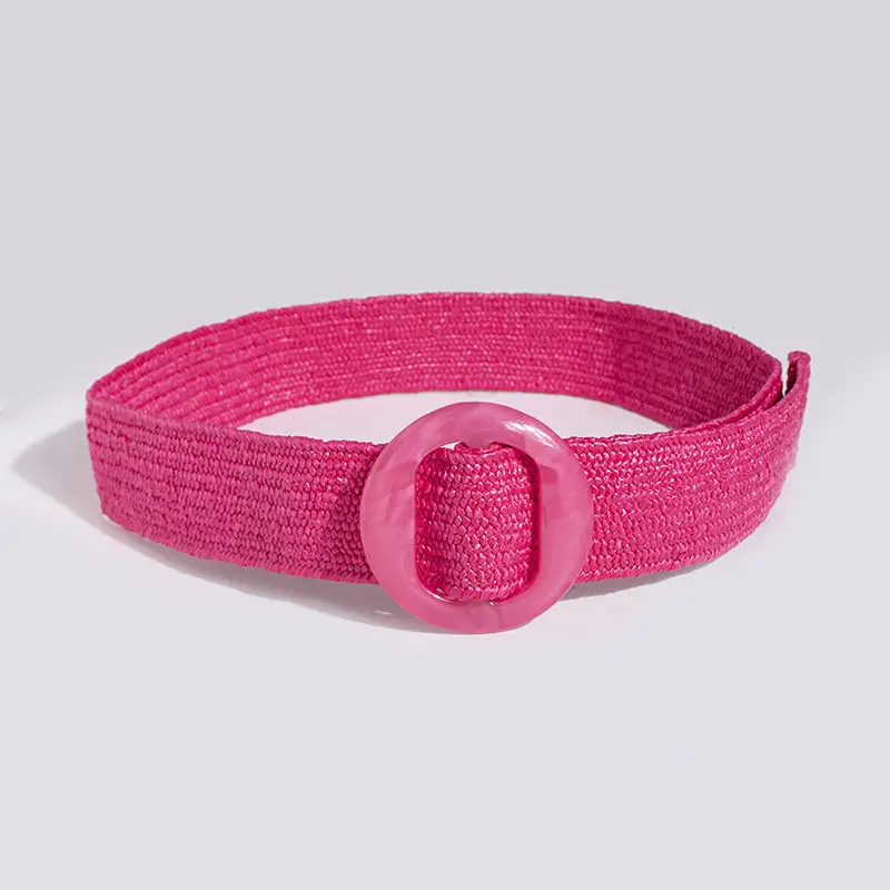 Women's Bohemian Woven Belt with Wooden Buckle - Image 2