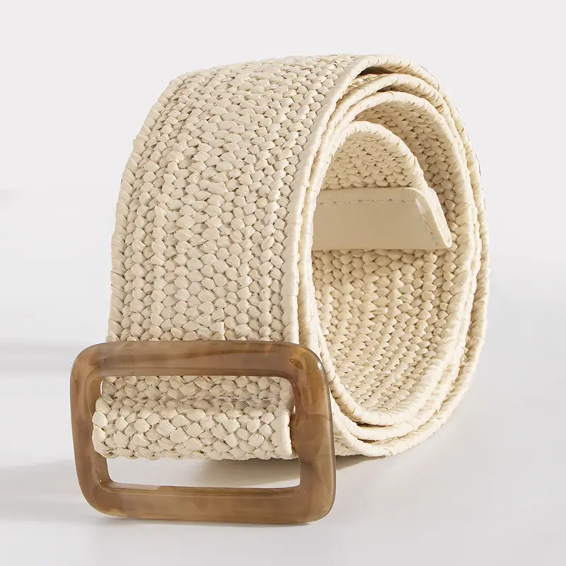 Women's Bohemian Woven Belt with Wooden Buckle - Image 3