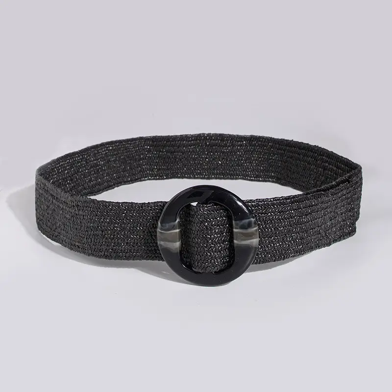 Women's Bohemian Woven Belt with Wooden Buckle - Image 4