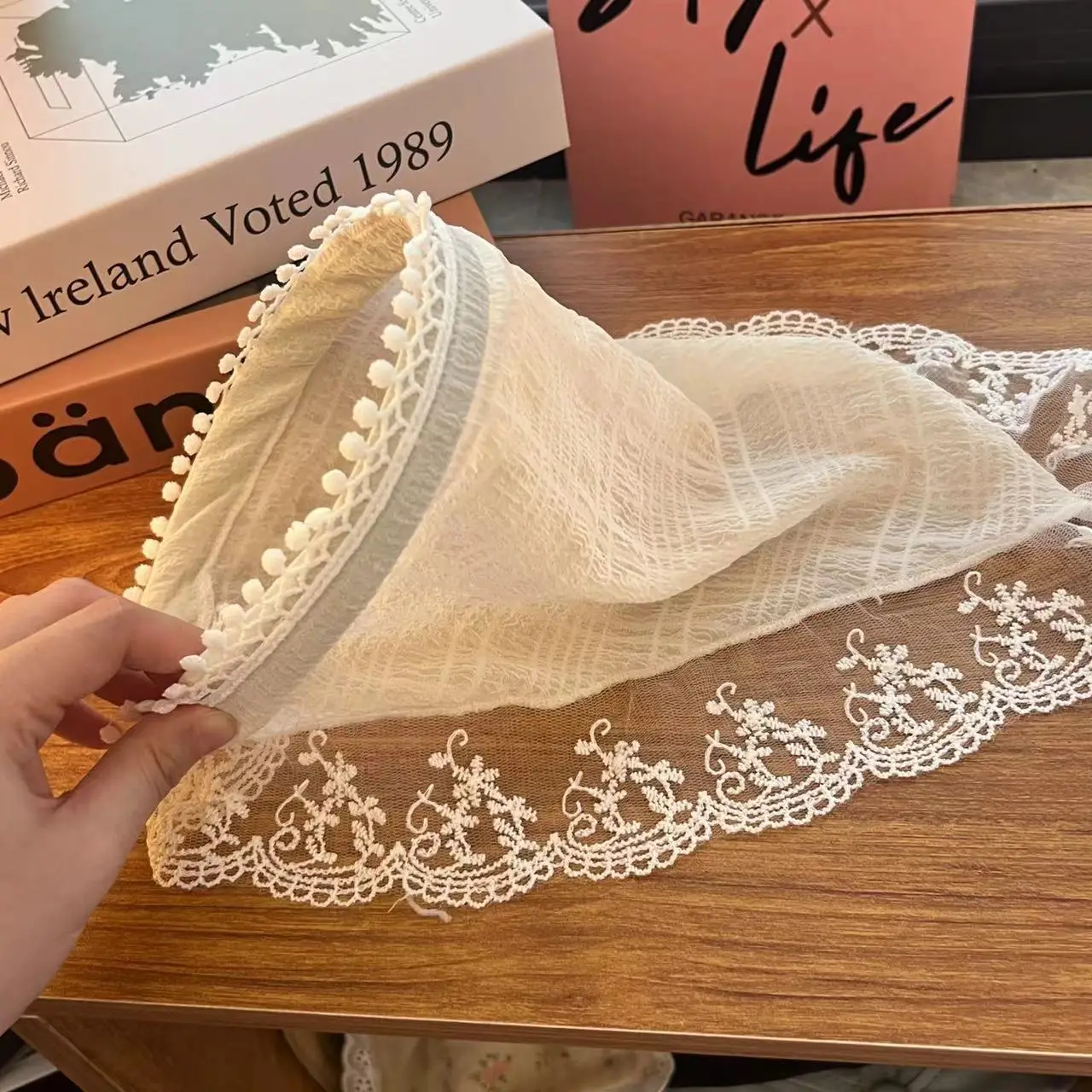 Women's Double-Sided Triangle Headband with Sunscreen & Hair Hoop - Image 6