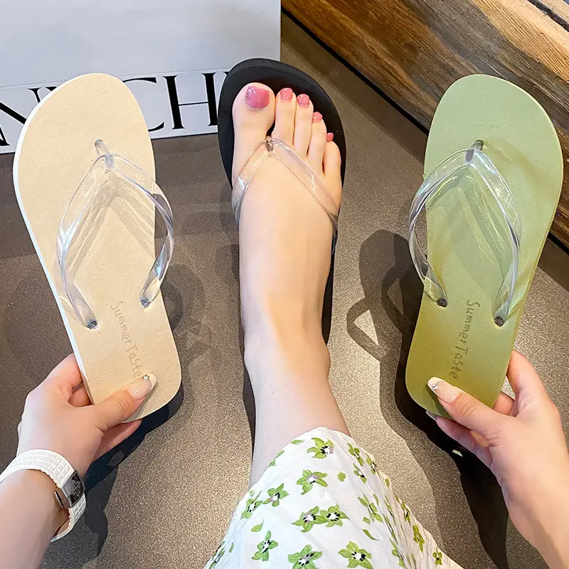 Women's 2024 Summer Flip Flops Clip Off Non-Slip Casual Flat Sandals - Image 9