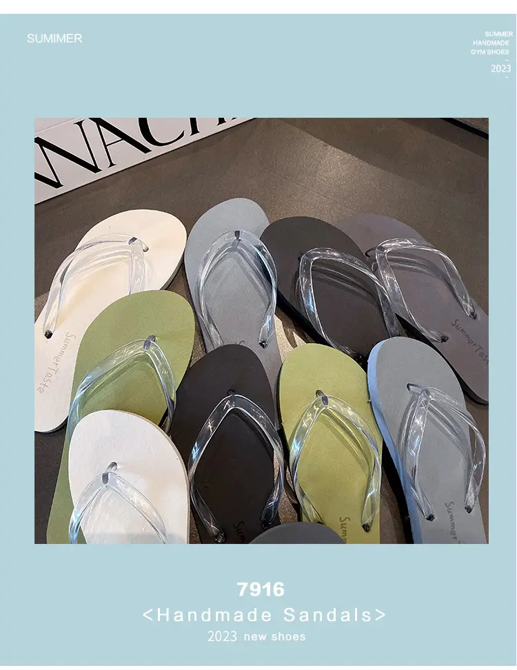 Women's 2024 Summer Flip Flops Clip Off Non-Slip Casual Flat Sandals — feature 1