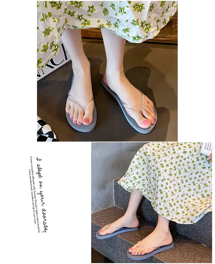Women's 2024 Summer Flip Flops Clip Off Non-Slip Casual Flat Sandals — feature 20