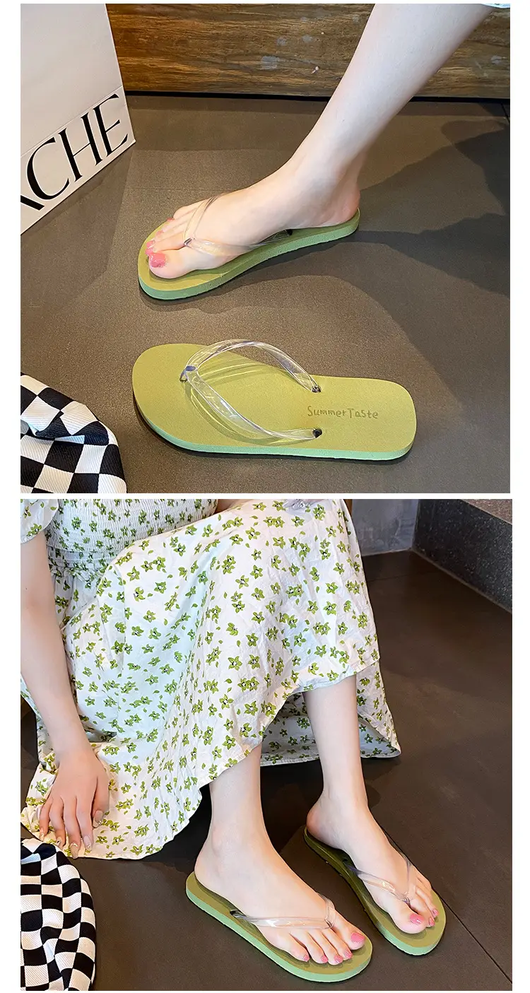 Women's 2024 Summer Flip Flops Clip Off Non-Slip Casual Flat Sandals — feature 23