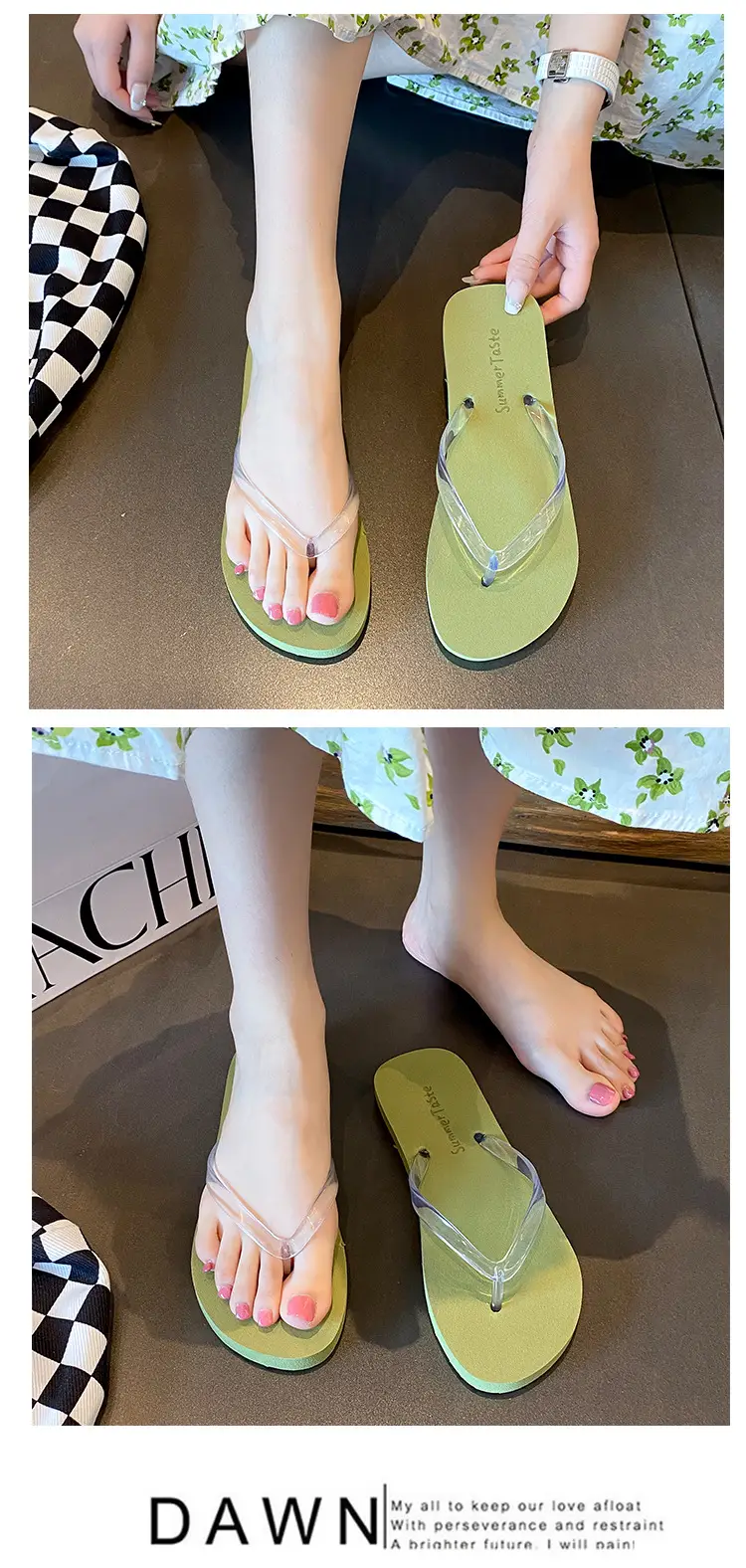 Women's 2024 Summer Flip Flops Clip Off Non-Slip Casual Flat Sandals — feature 24