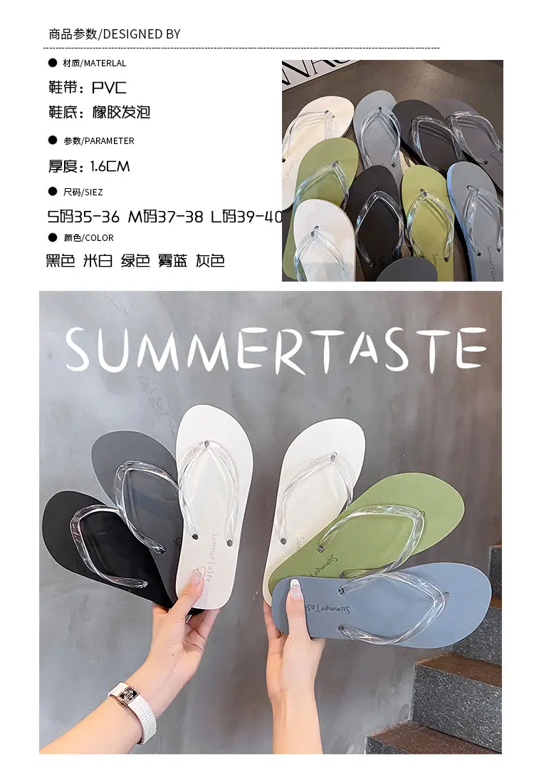 Women's 2024 Summer Flip Flops Clip Off Non-Slip Casual Flat Sandals — feature 3