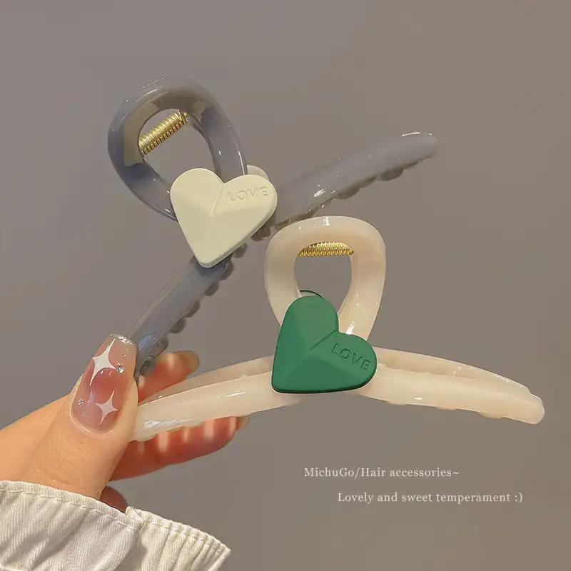 Loving Heart Hair Clips for Women Summer High Pontail Accessories - Image 7