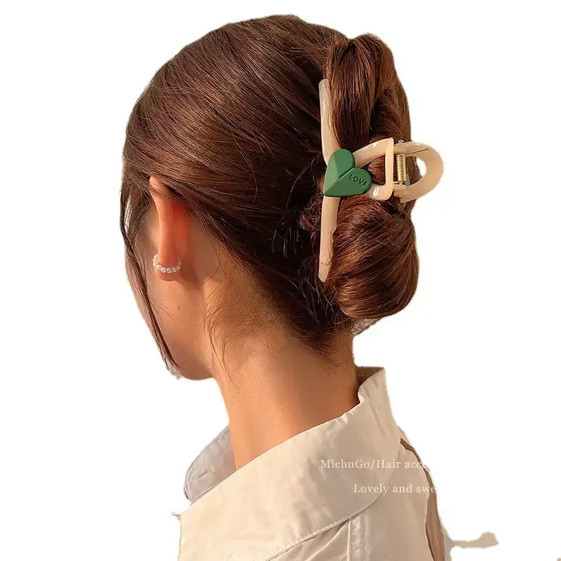 Loving Heart Hair Clips for Women Summer High Pontail Accessories - Image 9