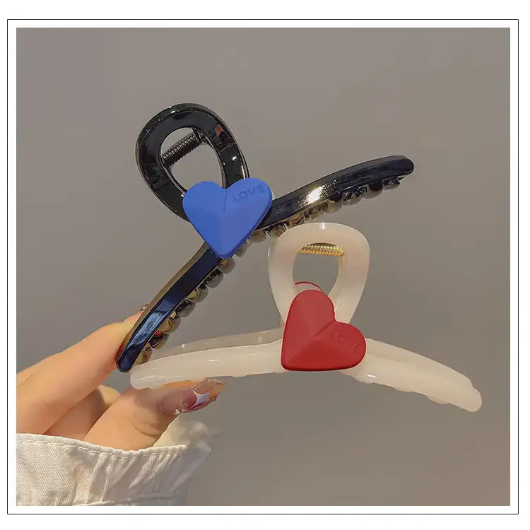 Loving Heart Hair Clips for Women Summer High Pontail Accessories — feature 10