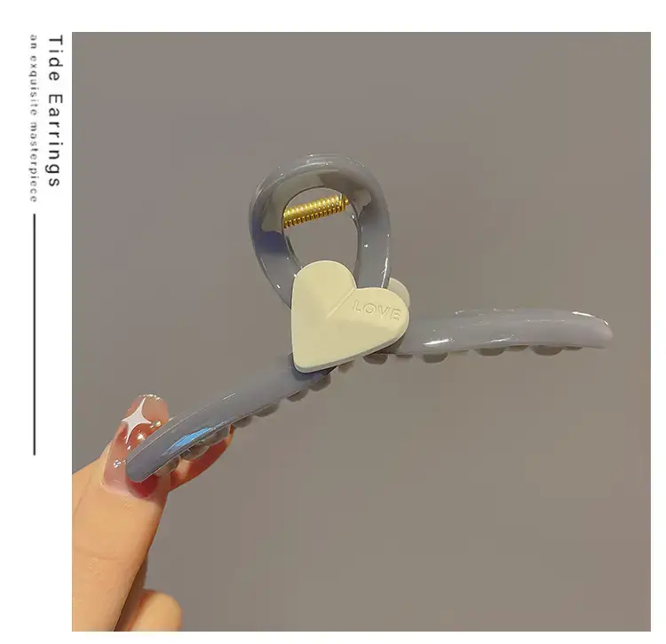 Loving Heart Hair Clips for Women Summer High Pontail Accessories — feature 12