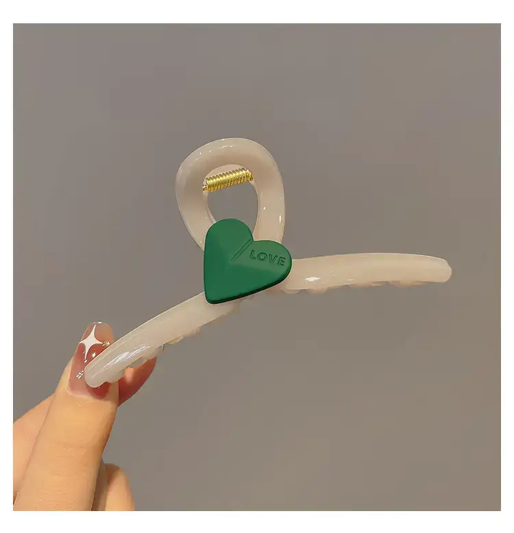 Loving Heart Hair Clips for Women Summer High Pontail Accessories — feature 14