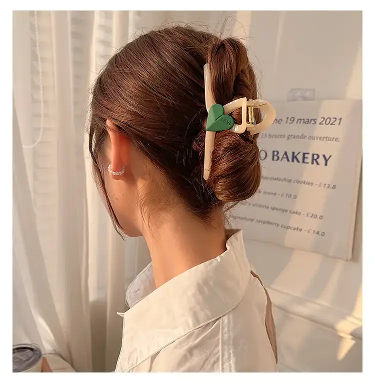 Loving Heart Hair Clips for Women Summer High Pontail Accessories — feature 5