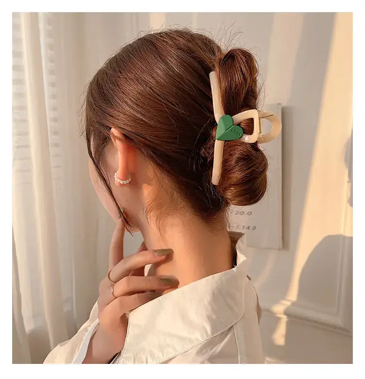 Loving Heart Hair Clips for Women Summer High Pontail Accessories — feature 7
