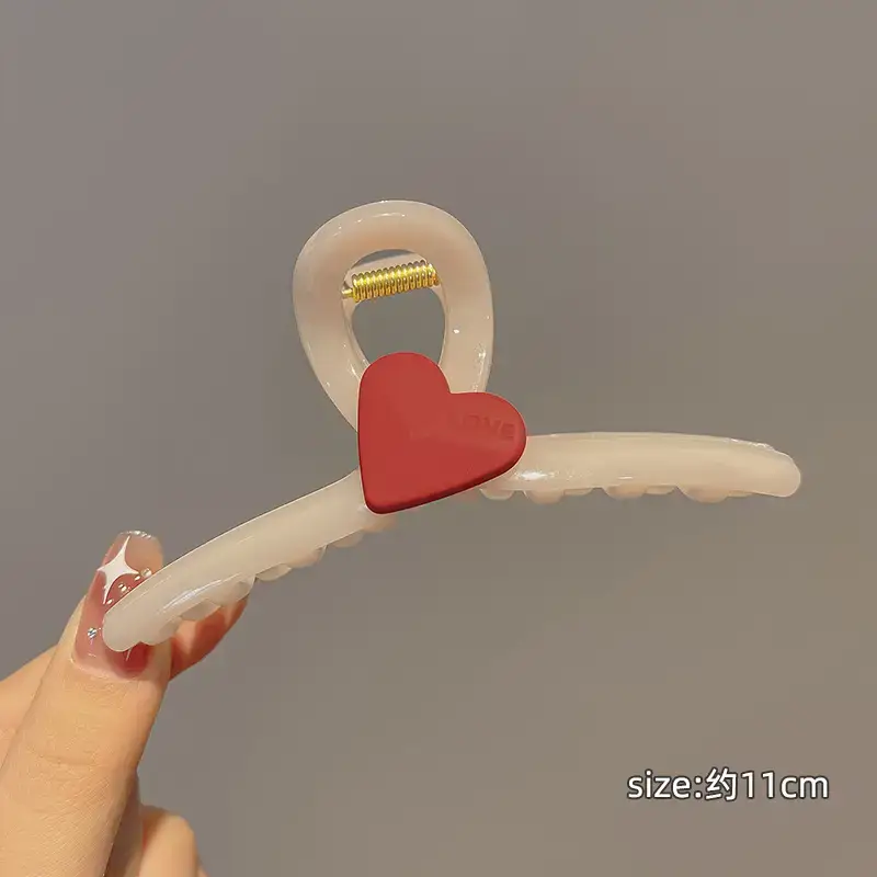 Loving Heart Hair Clips for Women Summer High Pontail Accessories - Image 4