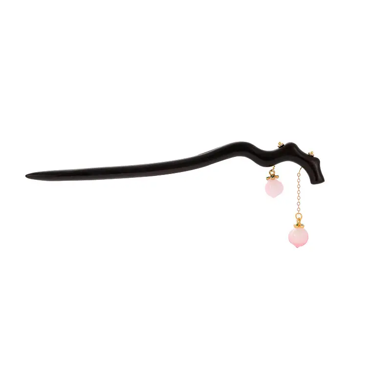 Ebony Hairpin with Pearl Earrings for Women