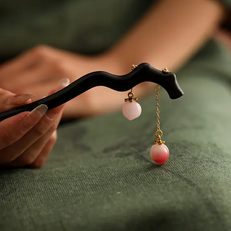 Ebony Hairpin with Pearl Earrings for Women — feature 9