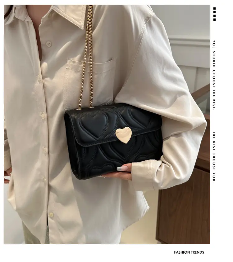 White Chain Embroidered Shoulder Bag for Women — feature 1