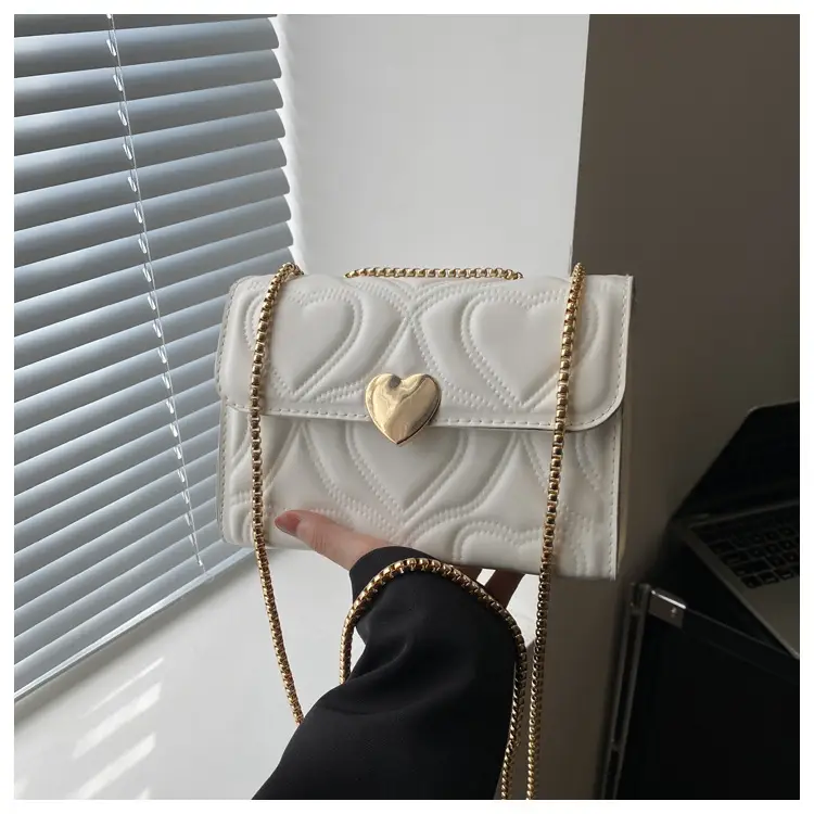 White Chain Embroidered Shoulder Bag for Women — feature 10
