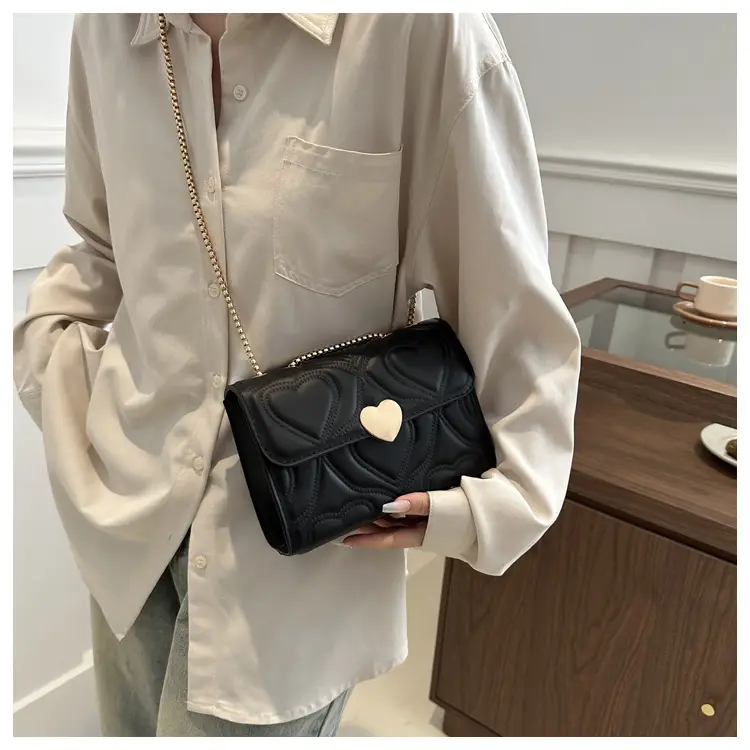White Chain Embroidered Shoulder Bag for Women — feature 19
