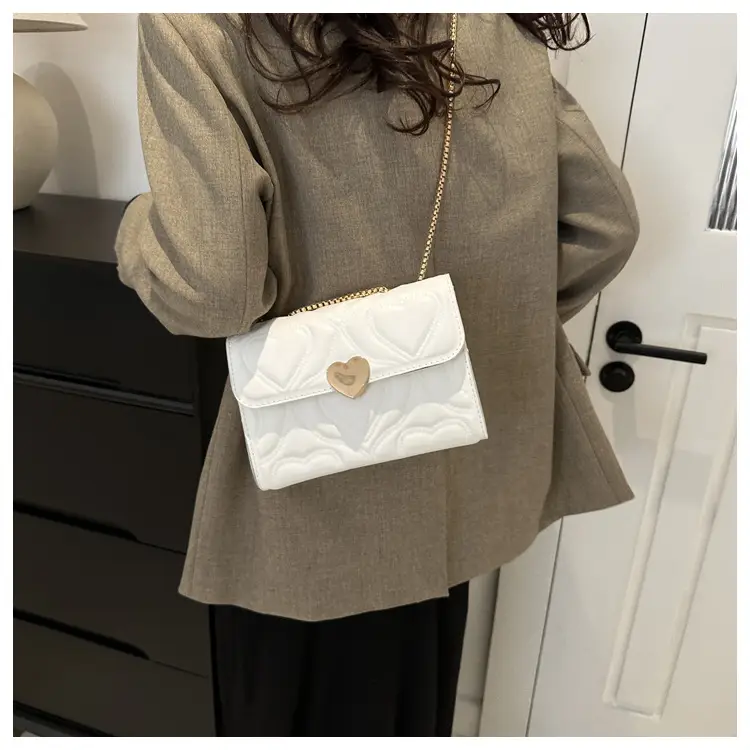 White Chain Embroidered Shoulder Bag for Women — feature 28