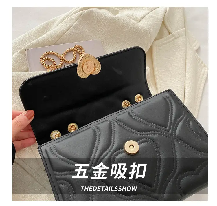 White Chain Embroidered Shoulder Bag for Women — feature 4