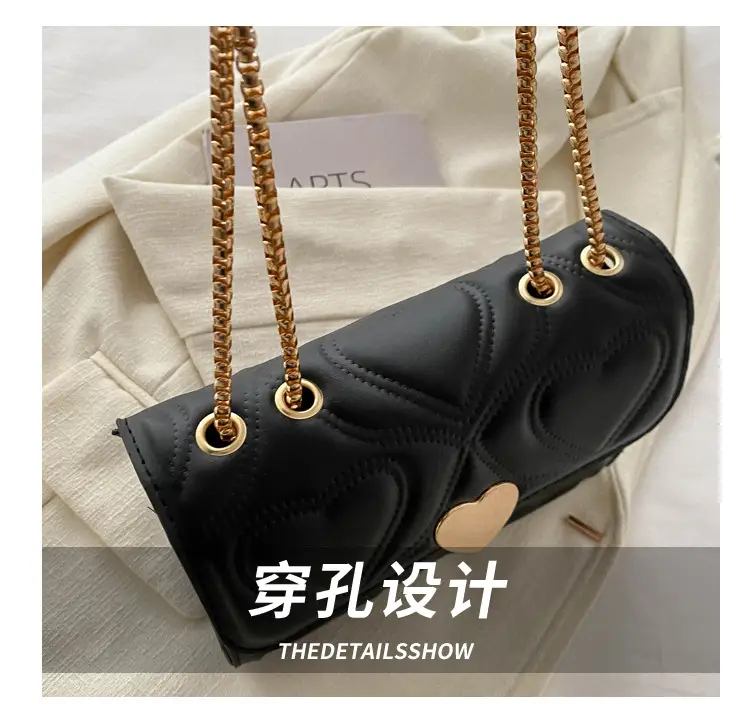 White Chain Embroidered Shoulder Bag for Women — feature 5