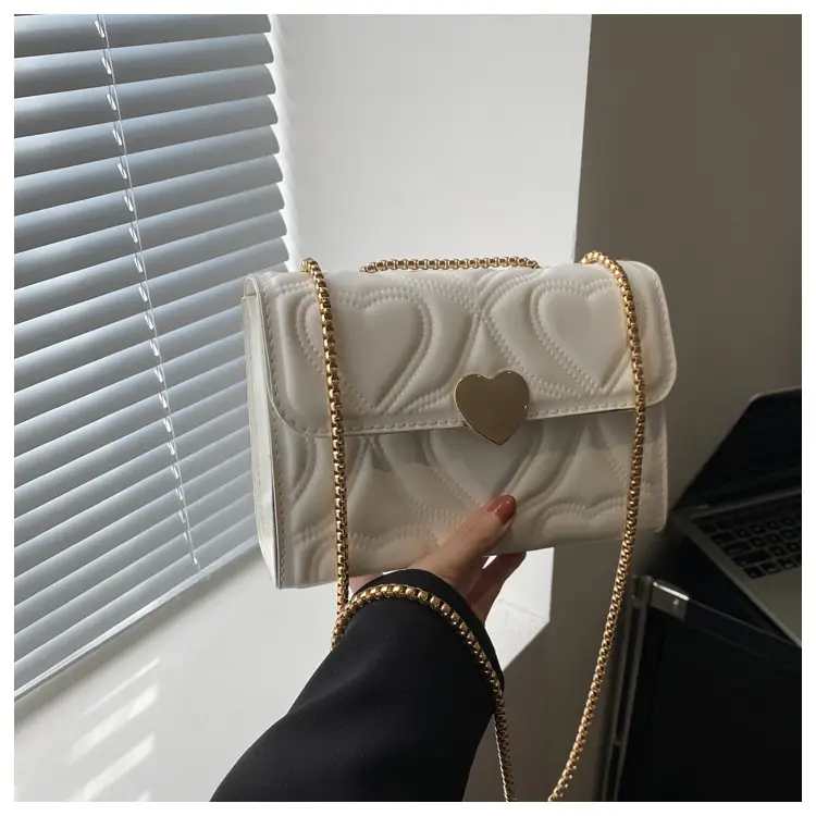 White Chain Embroidered Shoulder Bag for Women — feature 9