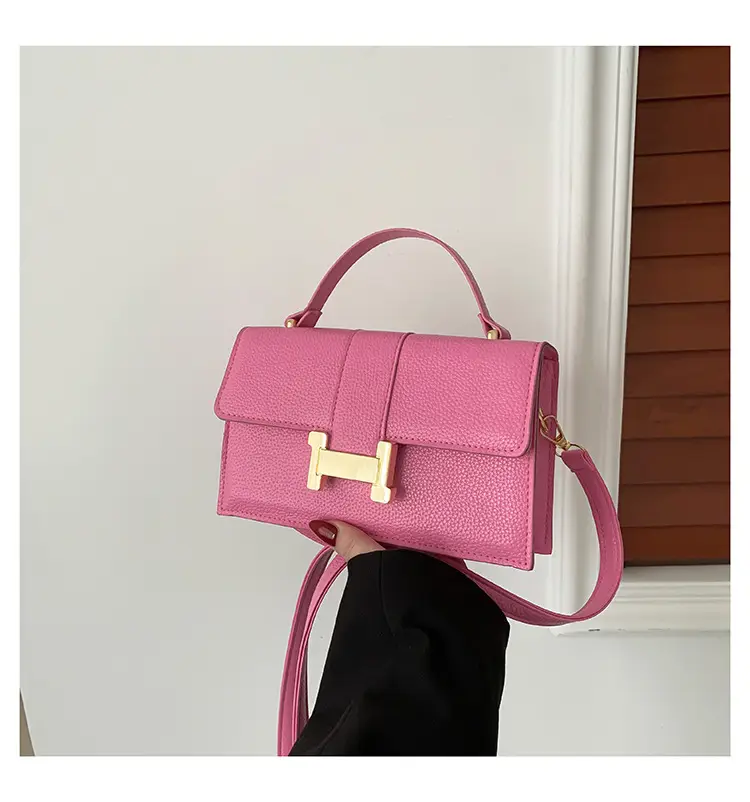 Pink Texturized Crossbody Bag for Women