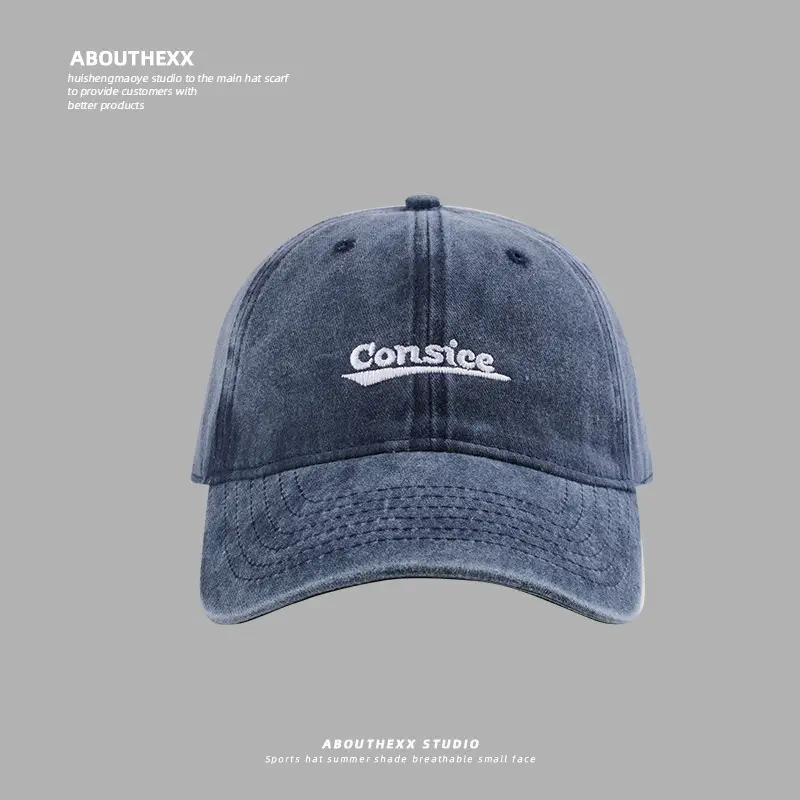 Summer Wash Cotton Baseball Cap for Kids English Embroidery - Image 2