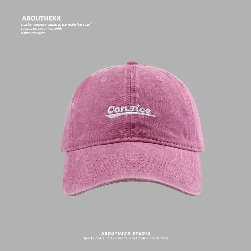 Summer Wash Cotton Baseball Cap for Kids English Embroidery - Image 3