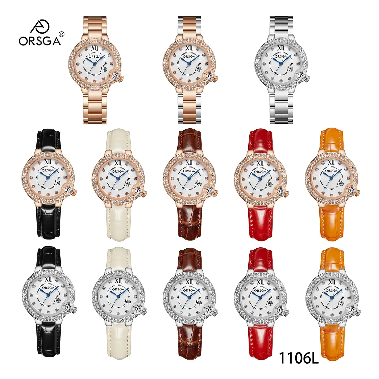 ORSGA Women's Rose Gold Diamond Watch with Balloon Calendar - Image 38