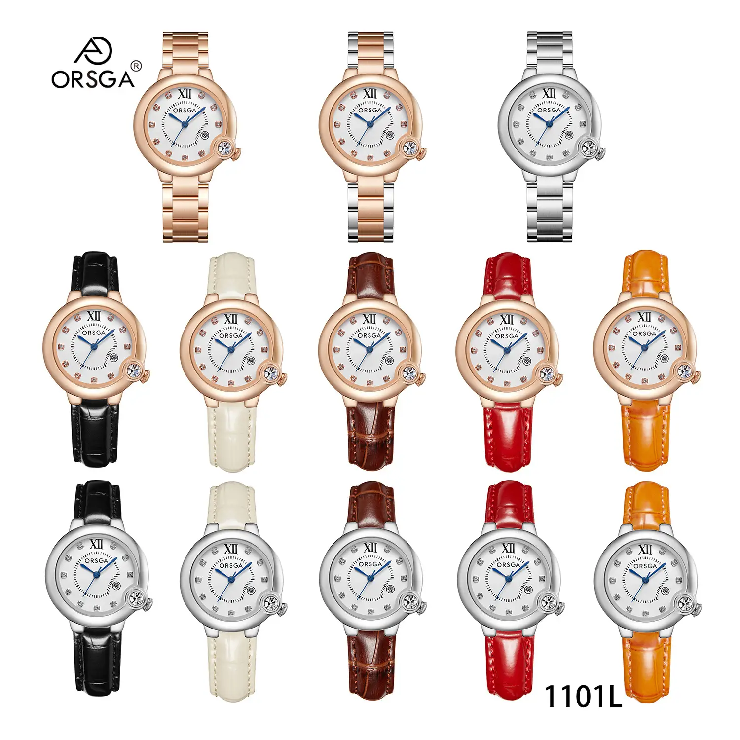 ORSGA Women's Rose Gold Diamond Watch with Balloon Calendar — feature 5
