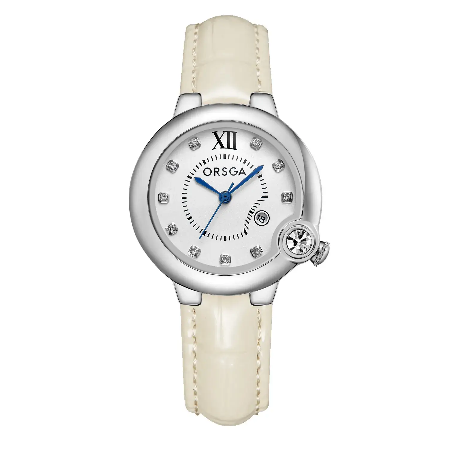 ORSGA Women's Rose Gold Diamond Watch with Balloon Calendar - Image 11