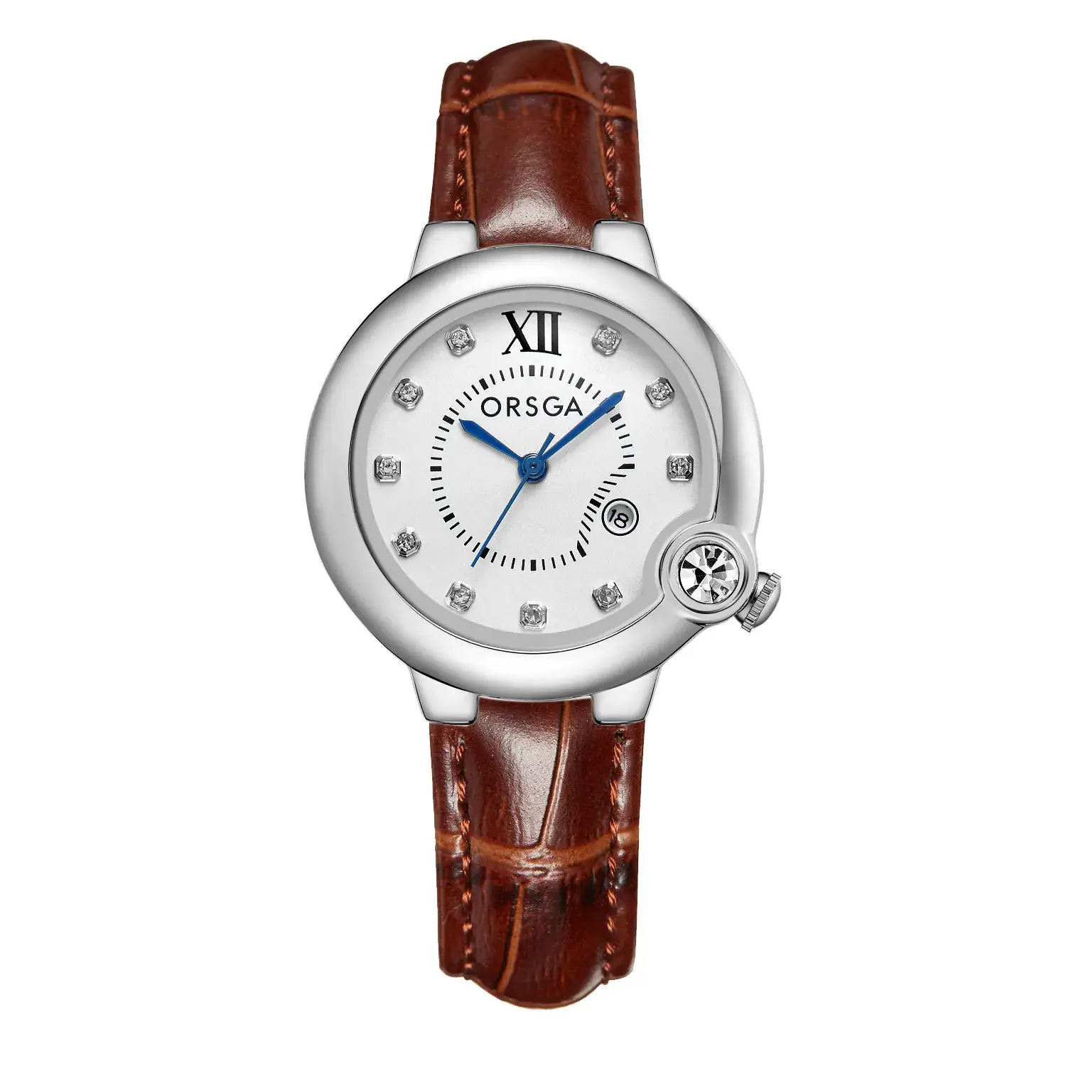 ORSGA Women's Rose Gold Diamond Watch with Balloon Calendar - Image 12