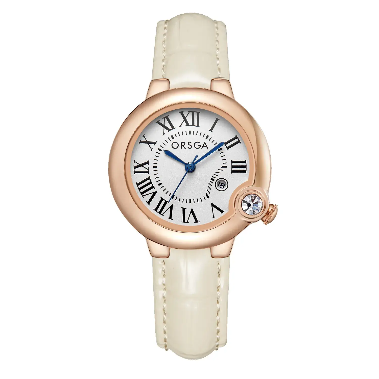 ORSGA Women's Rose Gold Diamond Watch with Balloon Calendar - Image 16
