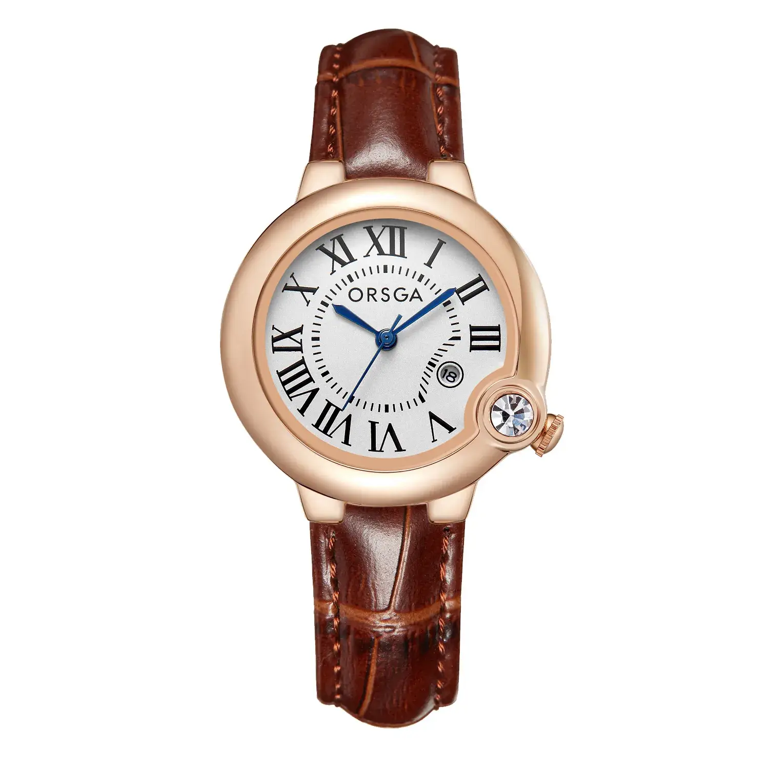 ORSGA Women's Rose Gold Diamond Watch with Balloon Calendar - Image 17