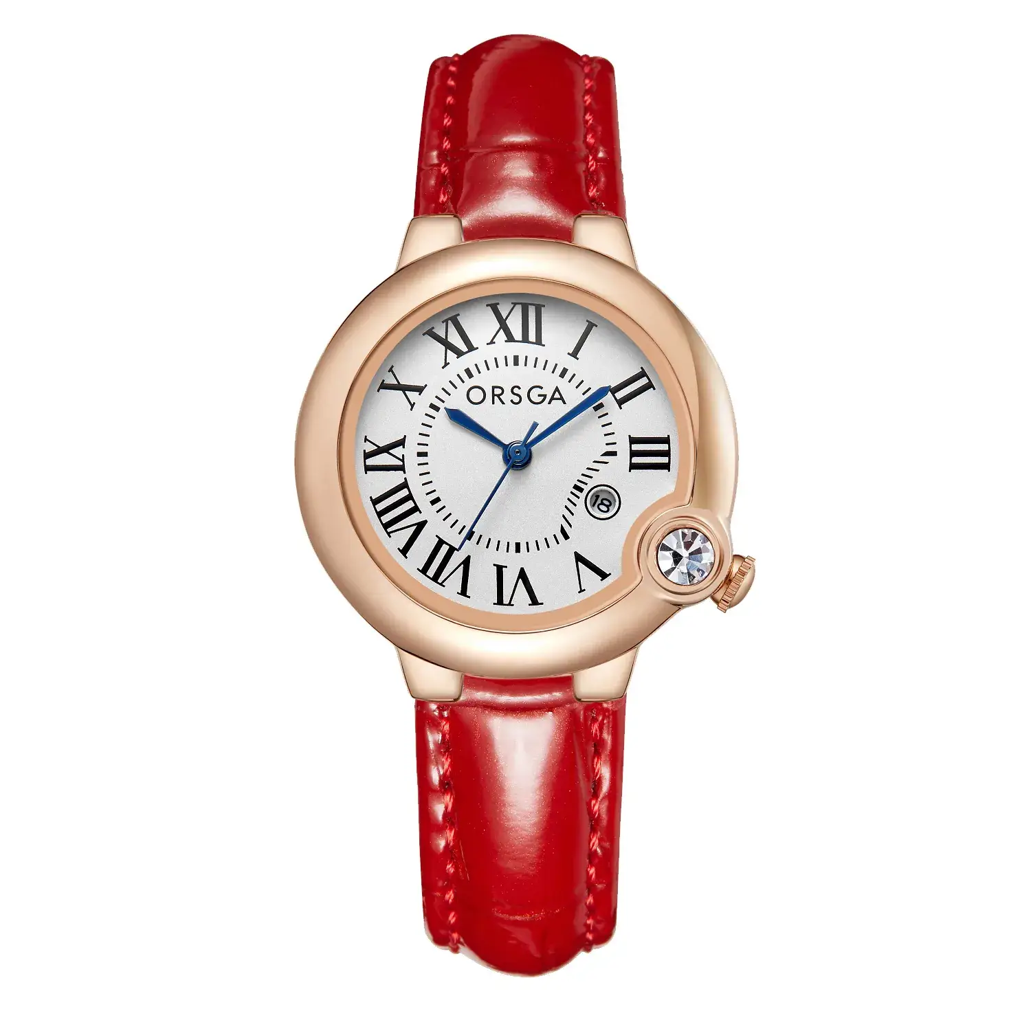 ORSGA Women's Rose Gold Diamond Watch with Balloon Calendar - Image 18
