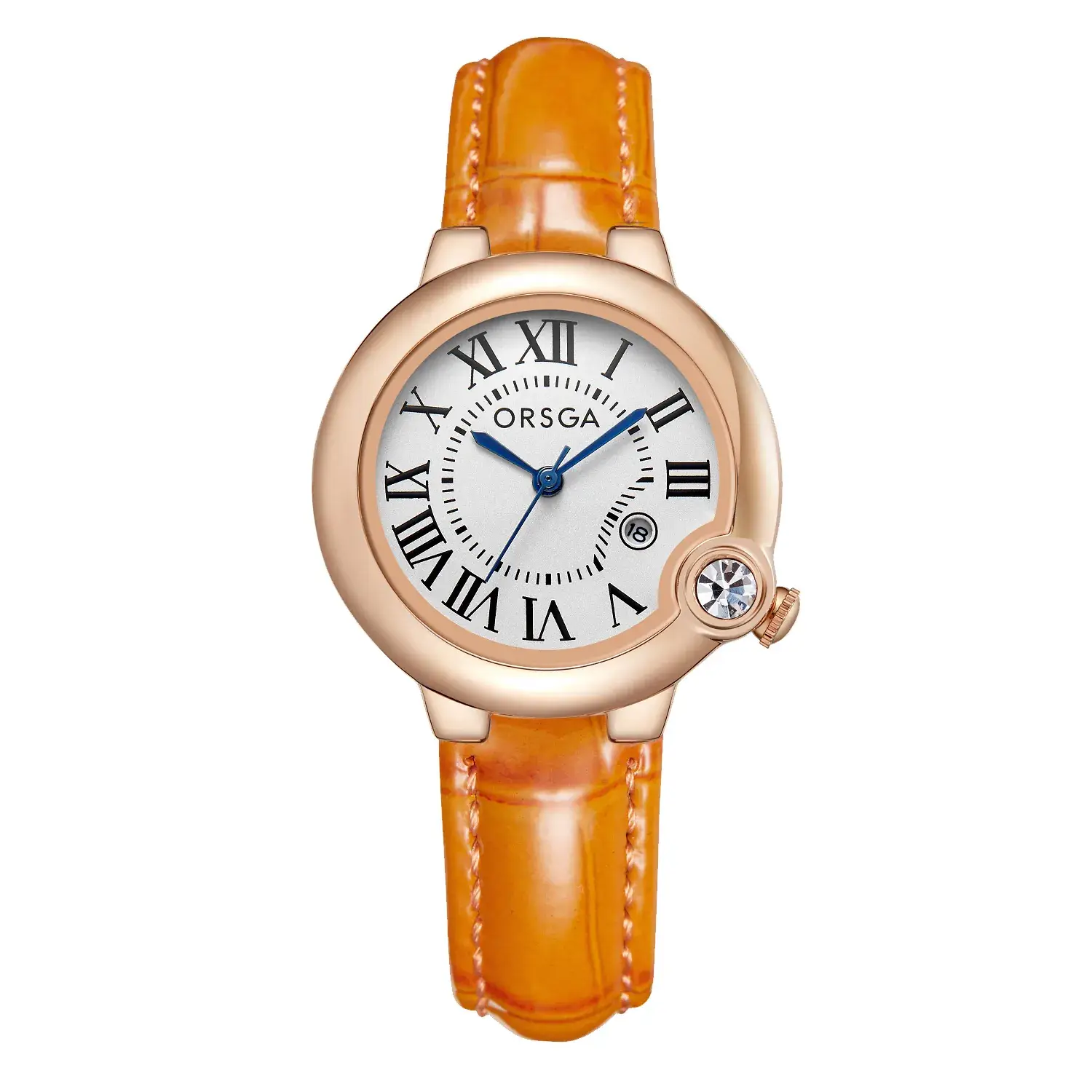 ORSGA Women's Rose Gold Diamond Watch with Balloon Calendar - Image 19