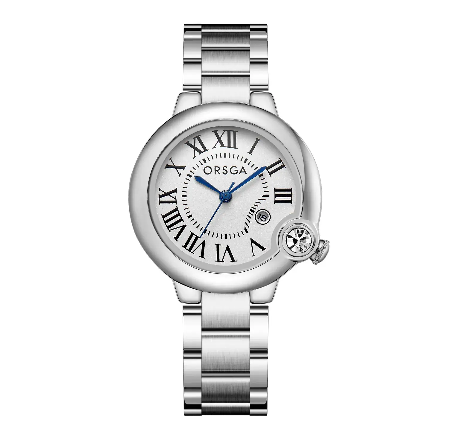 ORSGA Women's Rose Gold Diamond Watch with Balloon Calendar - Image 2