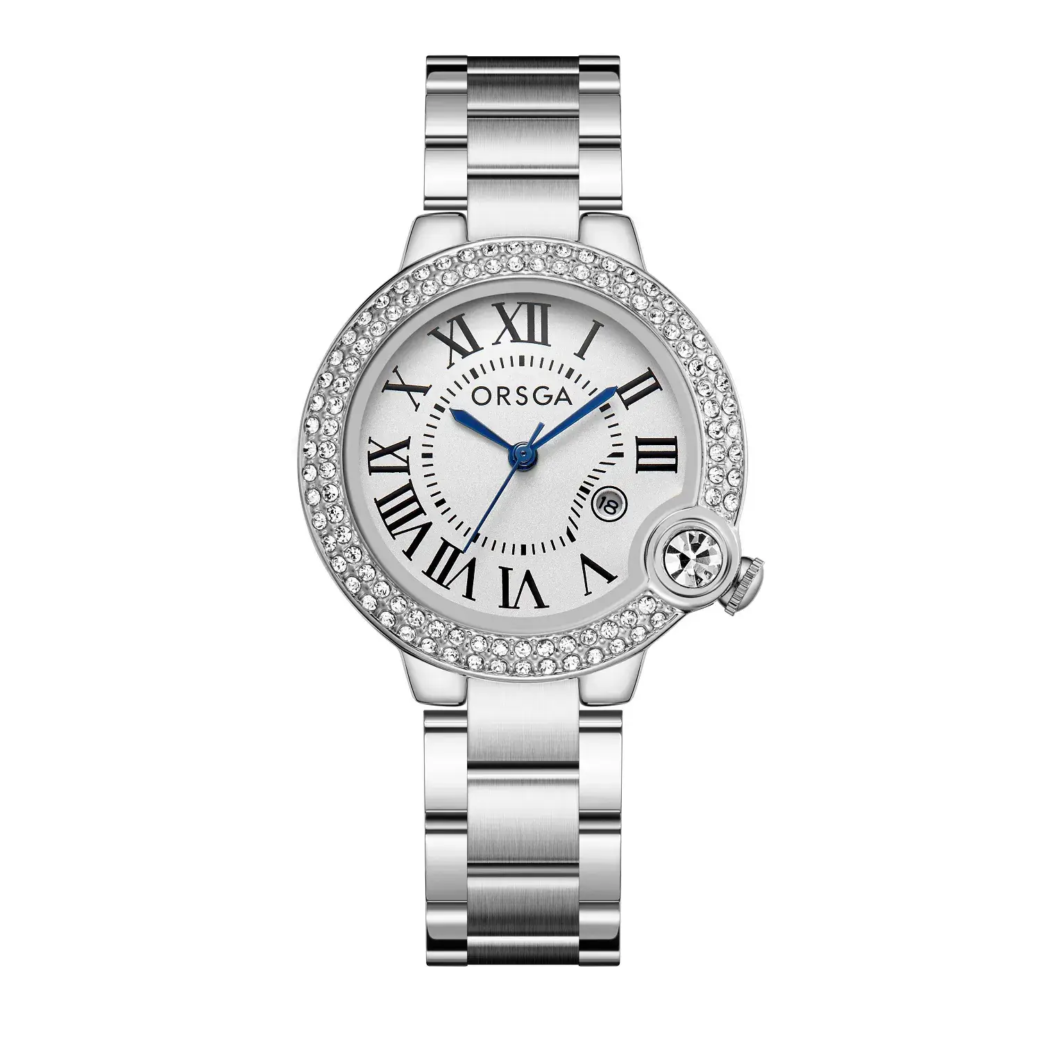 ORSGA Women's Rose Gold Diamond Watch with Balloon Calendar - Image 3