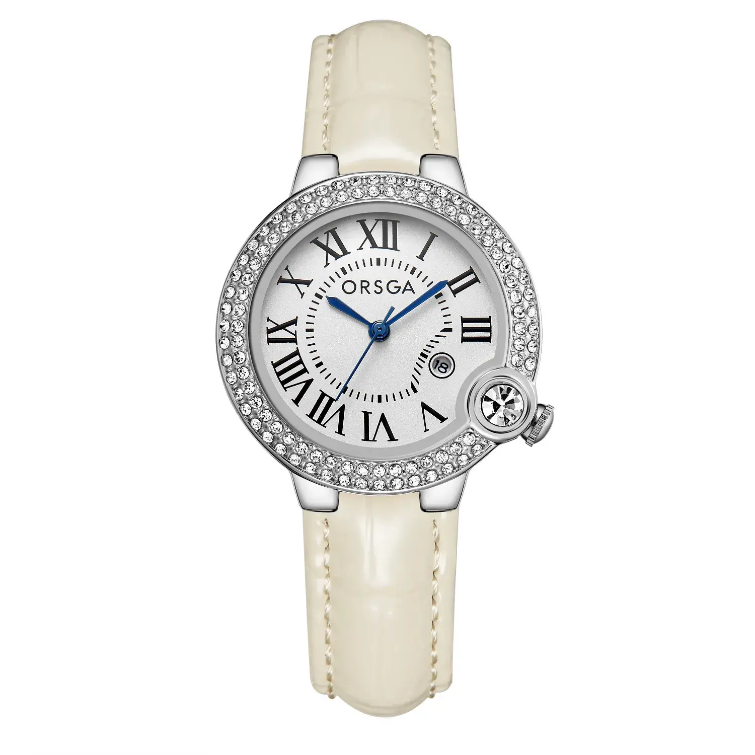 ORSGA Women's Rose Gold Diamond Watch with Balloon Calendar - Image 26
