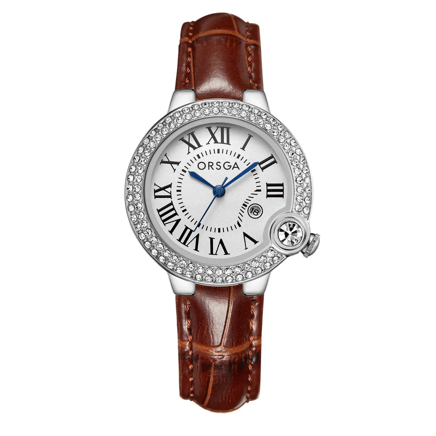 ORSGA Women's Rose Gold Diamond Watch with Balloon Calendar - Image 27