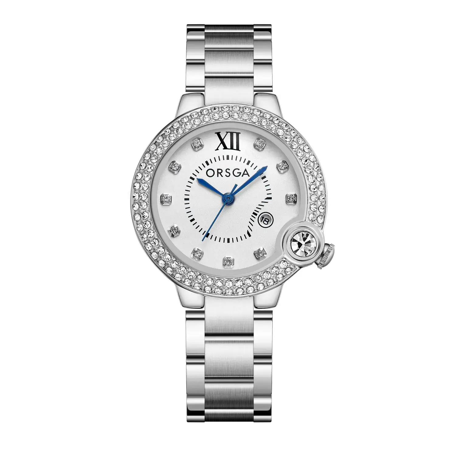 ORSGA Women's Rose Gold Diamond Watch with Balloon Calendar - Image 4
